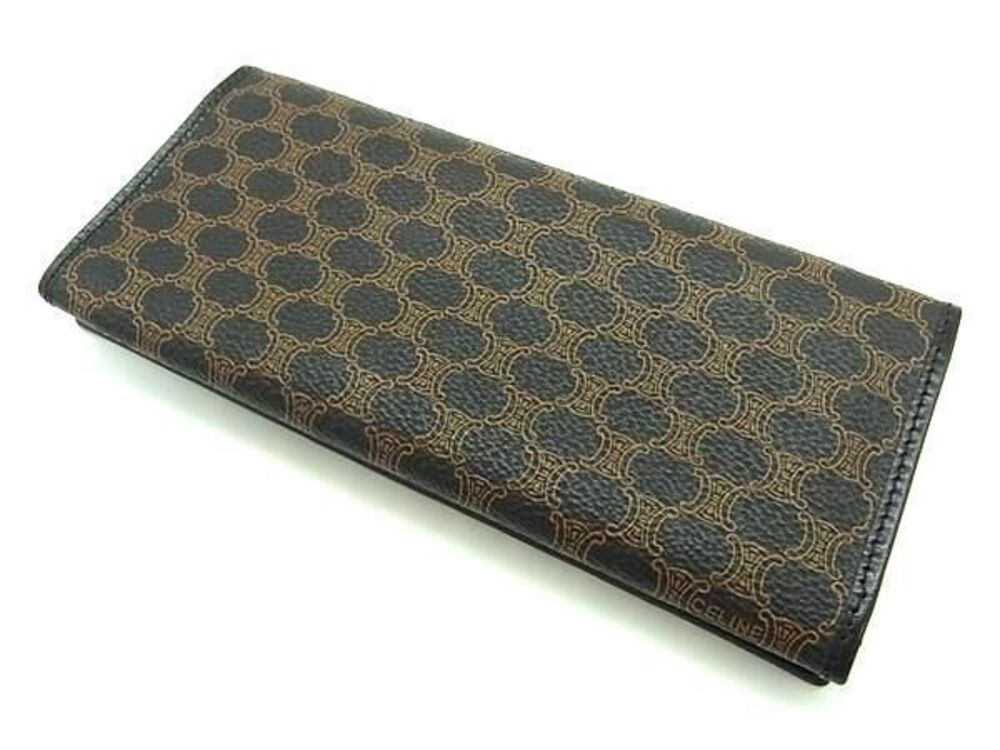 Celine Macadam Wallet Fold Bi Long Brown